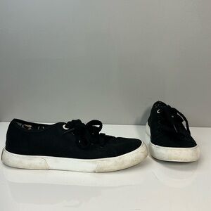 Vionic Oasis Black Canvas Lace Up Sneaker Size 9